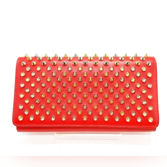 Christian Louboutin Handbags - christian louboutin macaron continental wallet with gold spike With Opt Strap